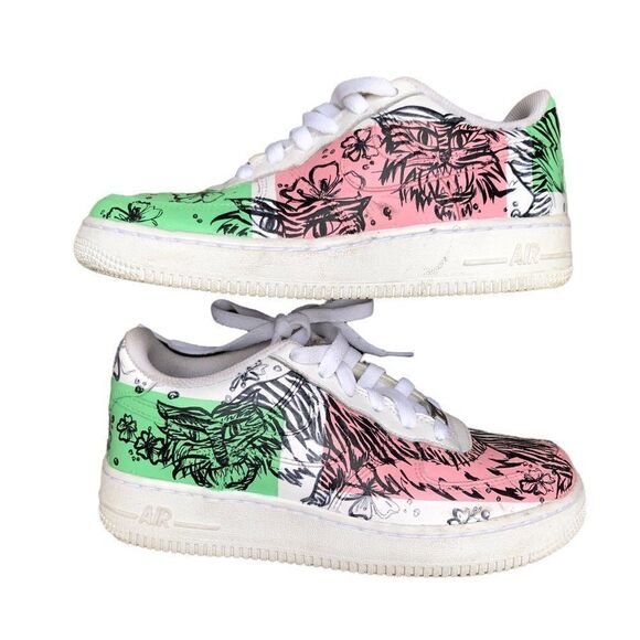 Custom Air Force 1 Low 'Tiger Print' Size 6 - Picture 8 of 16